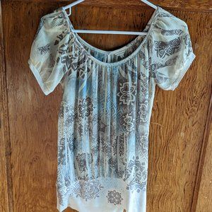 Maurices - Size Small - Sheer Blue/Gray/White Top